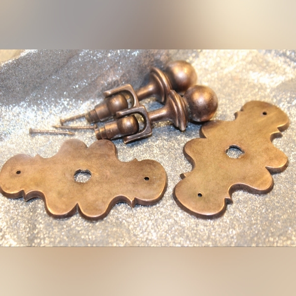 Vintage Brass Drawer Pull Hardware - Picture 7 of 17